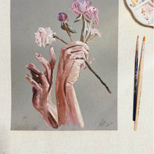 Load image into Gallery viewer, Hands Holding flowers
